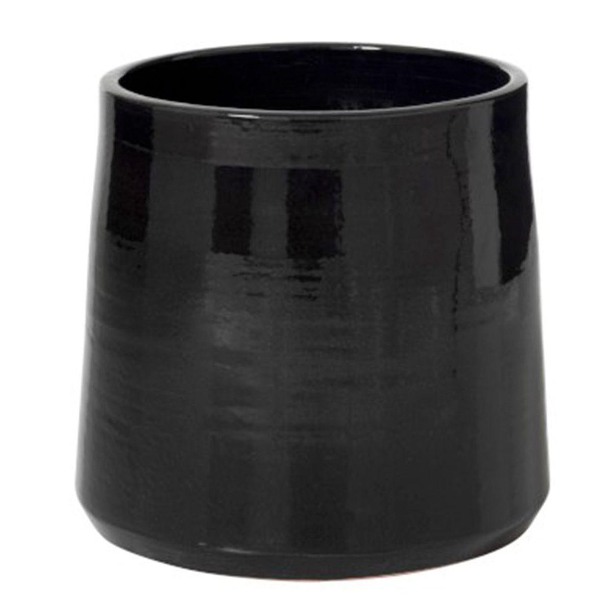 J-LINE Cache Pot en Céramique  Tolga  28cm Noir