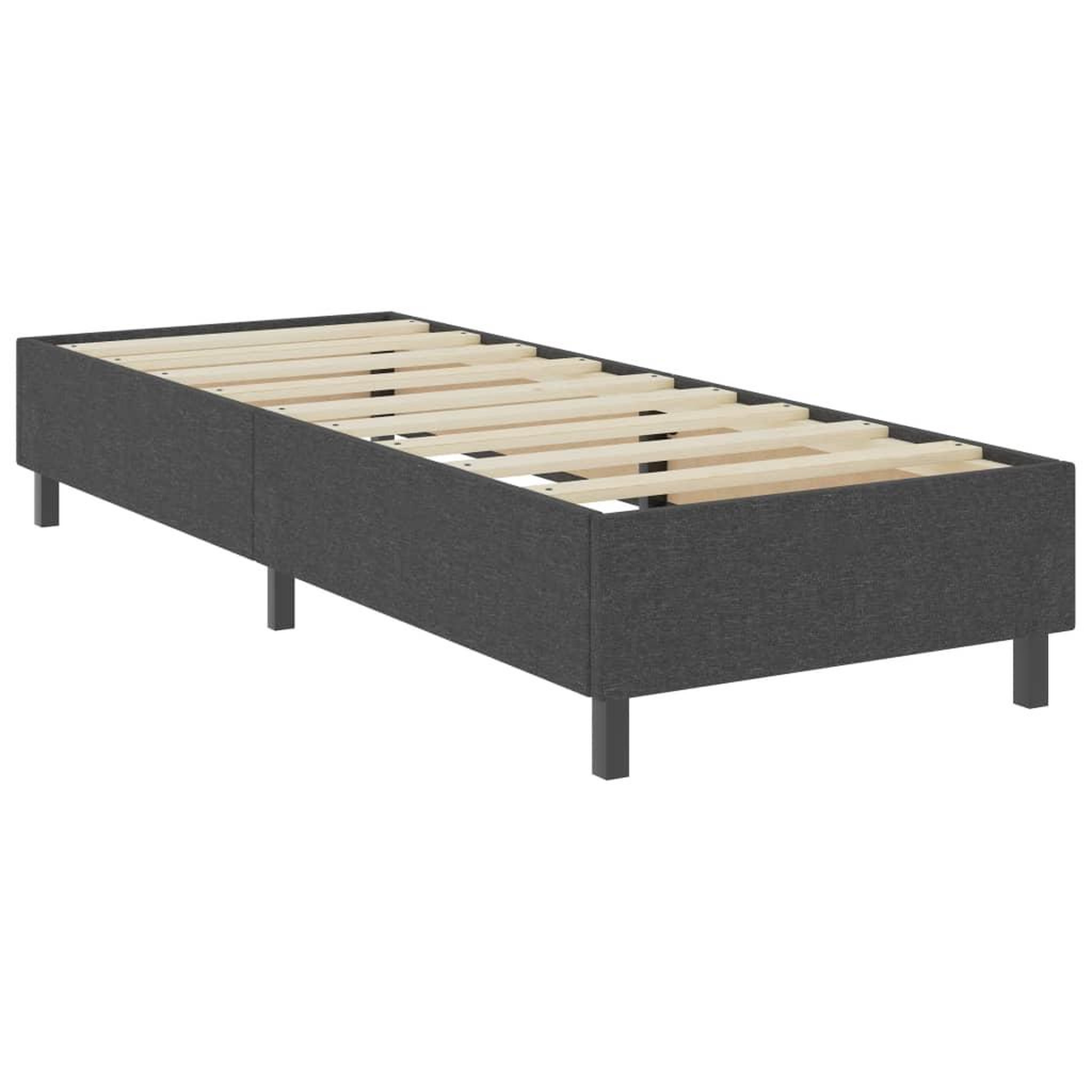 Voir la diapositive 3 : VIDAXL Sommier a lattes de lit Gris Tissu 90x200 cm