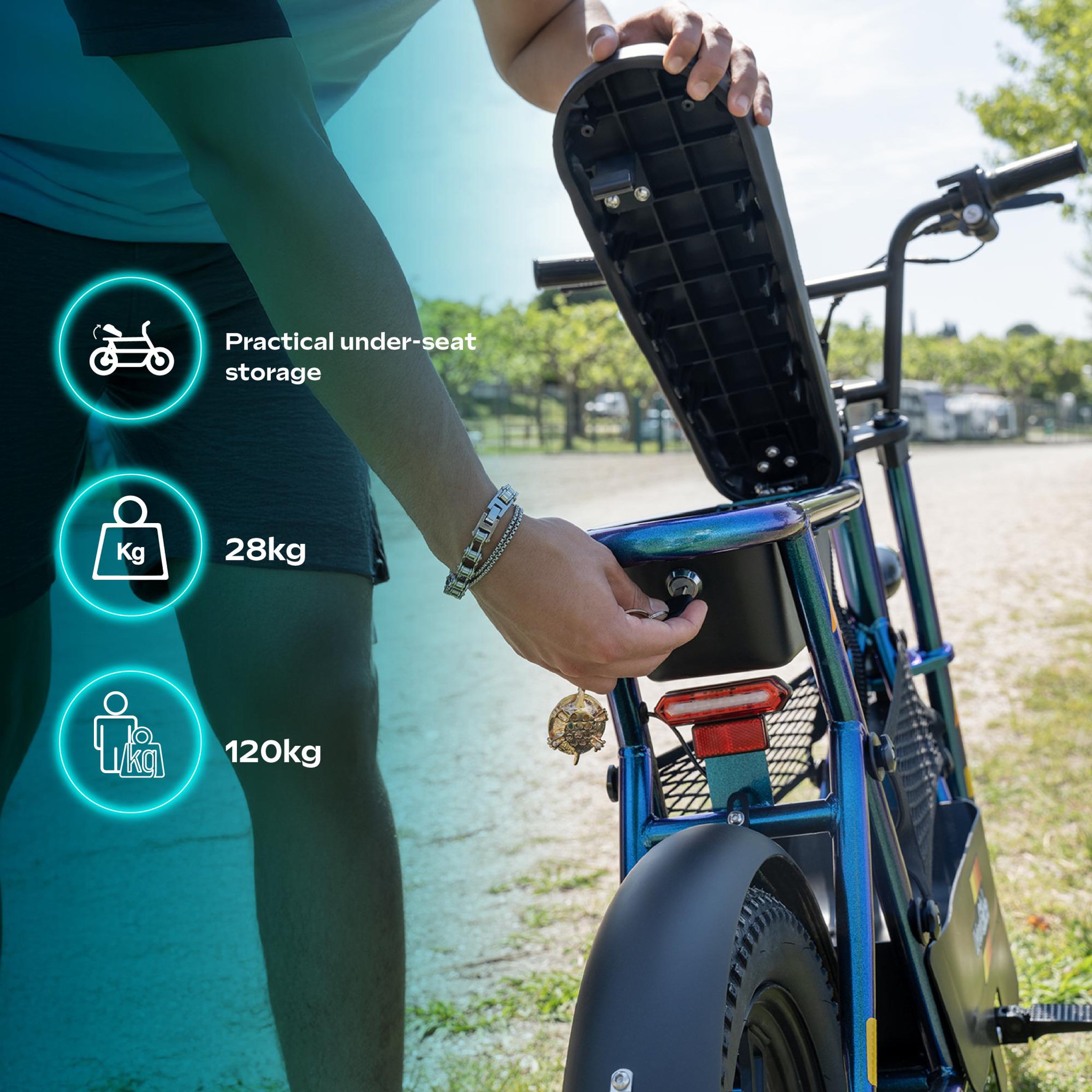 Voir la diapositive 3 : URBANGLIDE Draisienne Électrique Adulte Thunder 160 – Moteur 1100W - Autonomie Jusqu'a 30 km - Pneu 16  FATBIKE - Batterie 42V/7,8Ah - Poids 28Kg