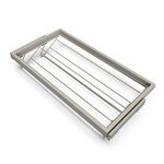 EMUCA SRL Penderie rabattable pour armoire Hang- 450 - 600- Peint gris pierre- Acier et Plastique