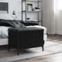 Voir la diapositive 3 : VIDAXL Banc de rangement noir 62x42x45 cm bois d'ingenierie
