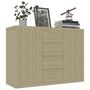 Voir la diapositive 3 : VIDAXL Buffet Chêne sonoma 88x30x65 cm Bois d ingénierie
