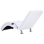 Voir la diapositive 5 : VIDAXL Chaise longue de massage avec oreiller Blanc Similicuir