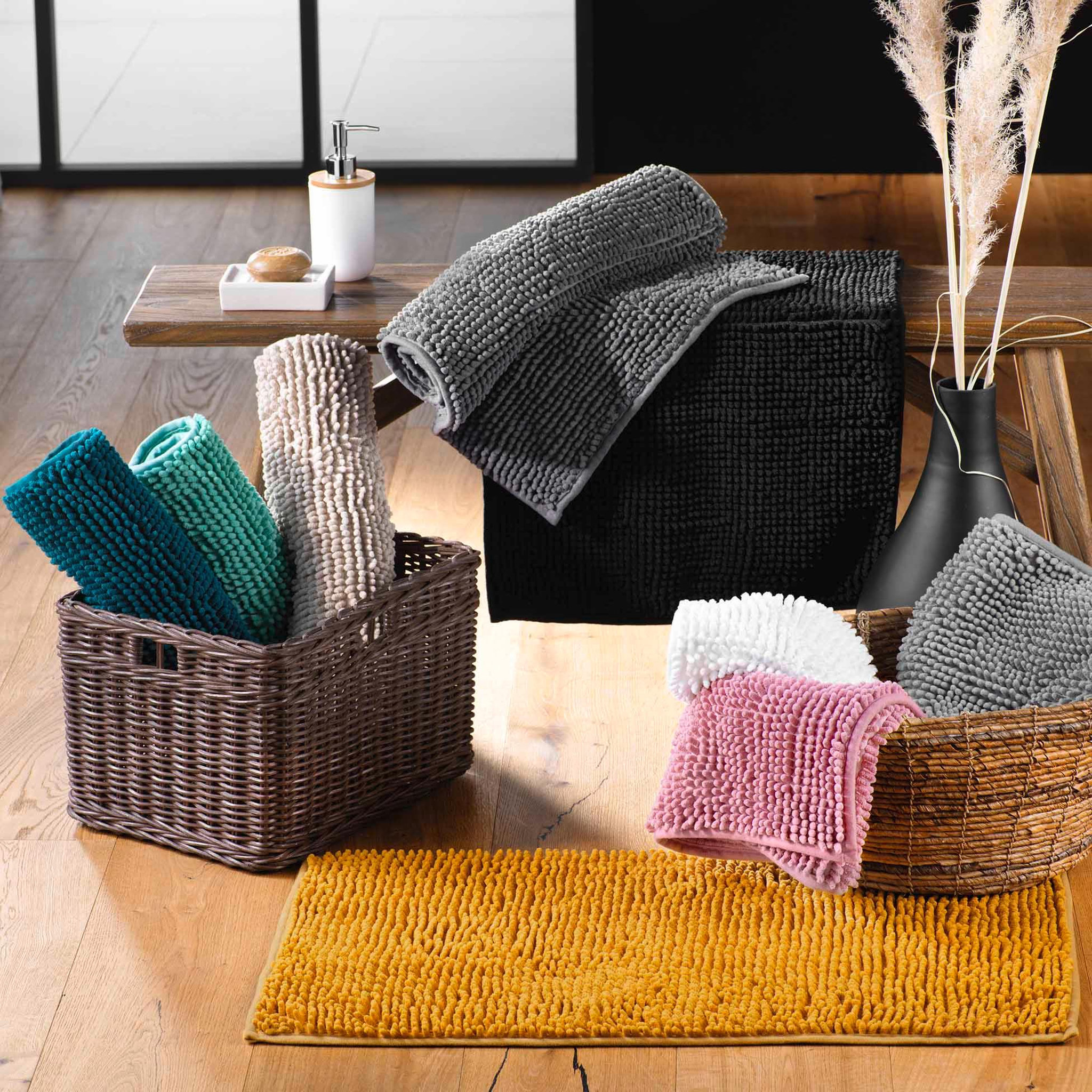 Voir la diapositive 4 : Eden Tapis de bain en microfibre swety