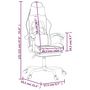 Voir la diapositive 6 : VIDAXL Chaise de jeu pivotante et repose-pied Blanc et rose Similicuir