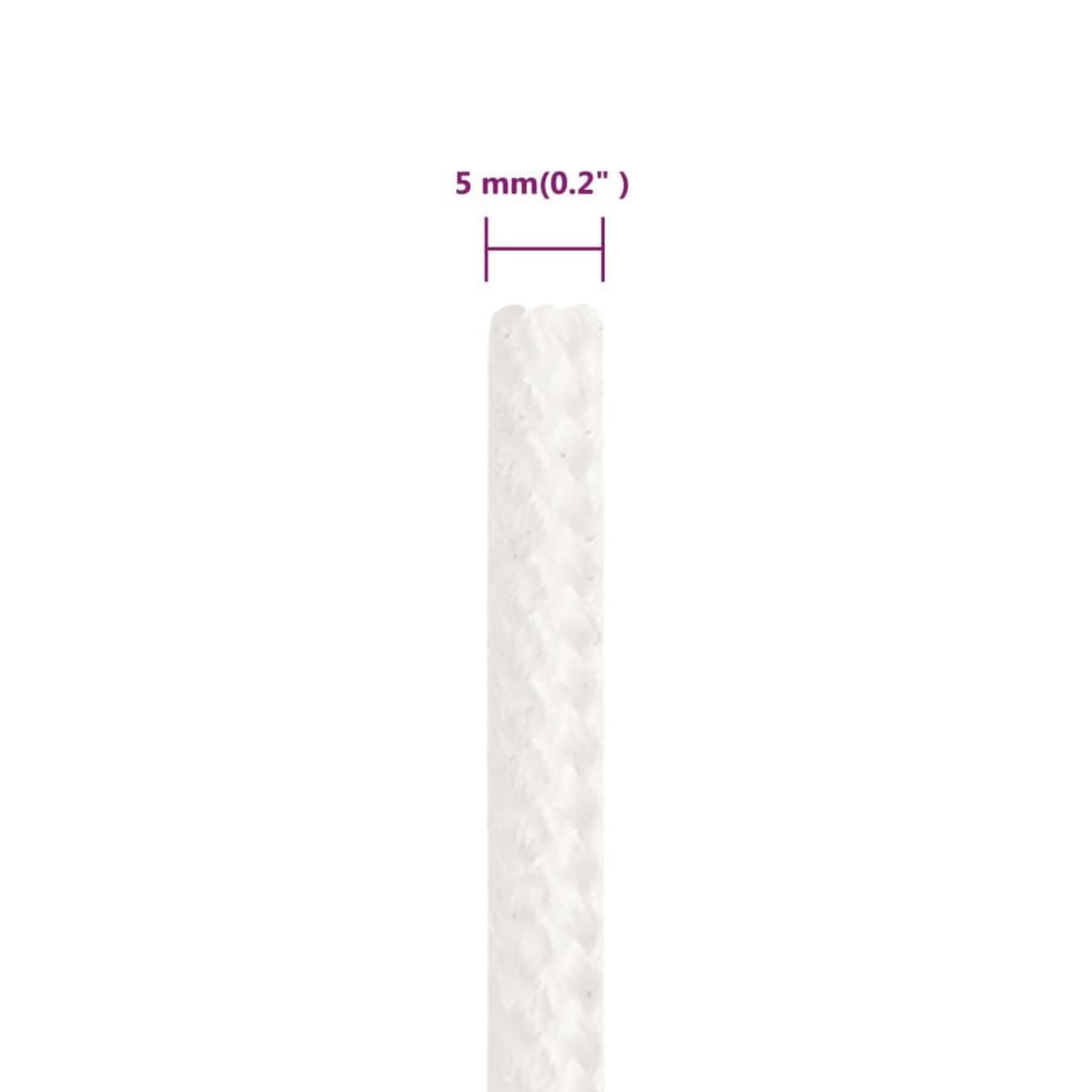 Voir la diapositive 6 : VIDAXL Corde de bateau Blanc complet 5 mm 50 m Polypropylene