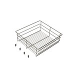 EMUCA SRL Tiroir en fil métallique pour armoires et dressings Quartz -  440mm (M60) -  Acier -  Titane