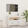 Voir la diapositive 1 : VIDAXL Meuble TV Blanc 79x35x52 cm Bois de pin massif