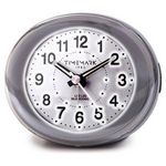 AAAAA Réveil Analogique Timemark Gris Lumière LED Silencieux Snooze Mode nuit 9 x 9 x 5,5 cm (9 x 9 x 5,5 cm)