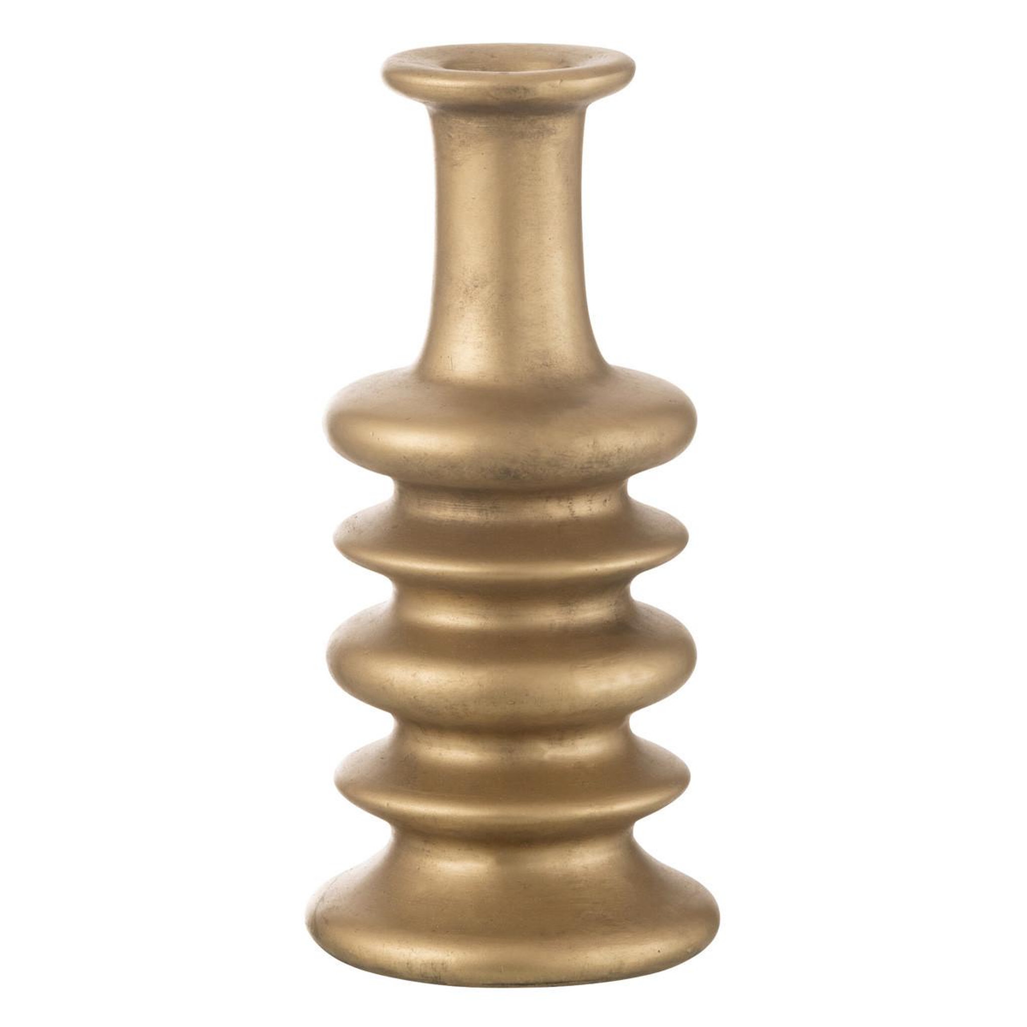 J-LINE Vase design en argile  nebu  38cm or