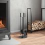 Voir la diapositive 3 : VIDAXL Set d'outils de cheminee 4 pcs 22x59 cm acier