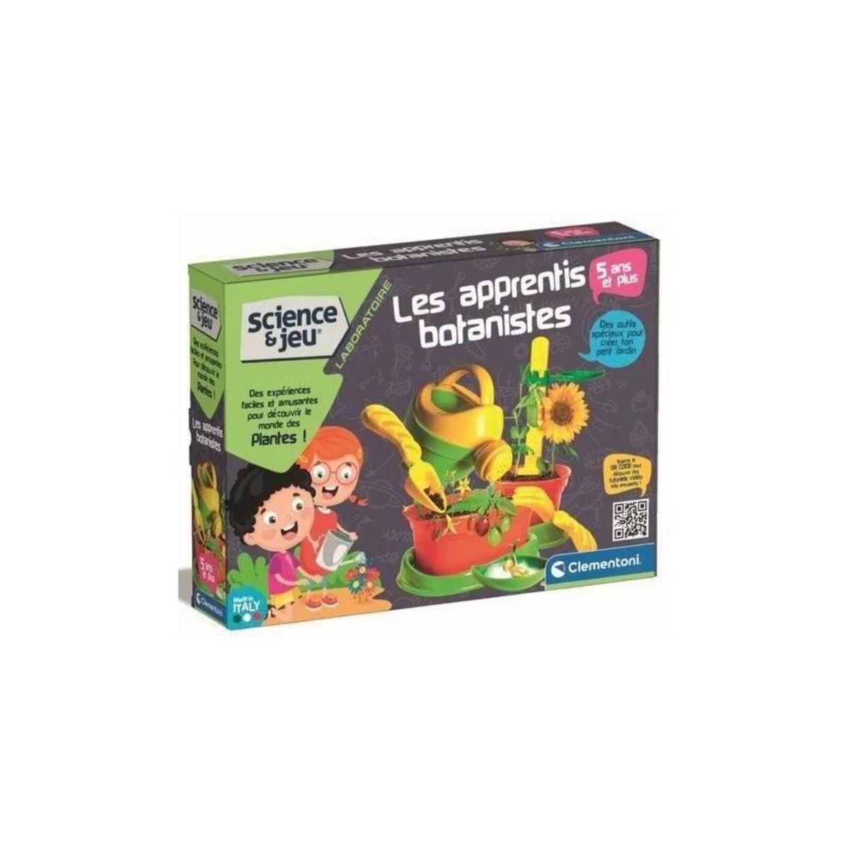 CLEMENTONI CLEMENTONI - Apprentis botanistes - Coffret scientifique - Découvrire le monde de la botanique - Outils de jardinage - Des 5ans