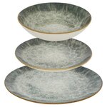 SECRET DE GOURMET Service de Table 12 Pièces  Juliette  26cm Vert