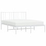 Voir la diapositive 5 : VIDAXL Cadre de lit metal sans matelas et tete de lit blanc 120x190 cm