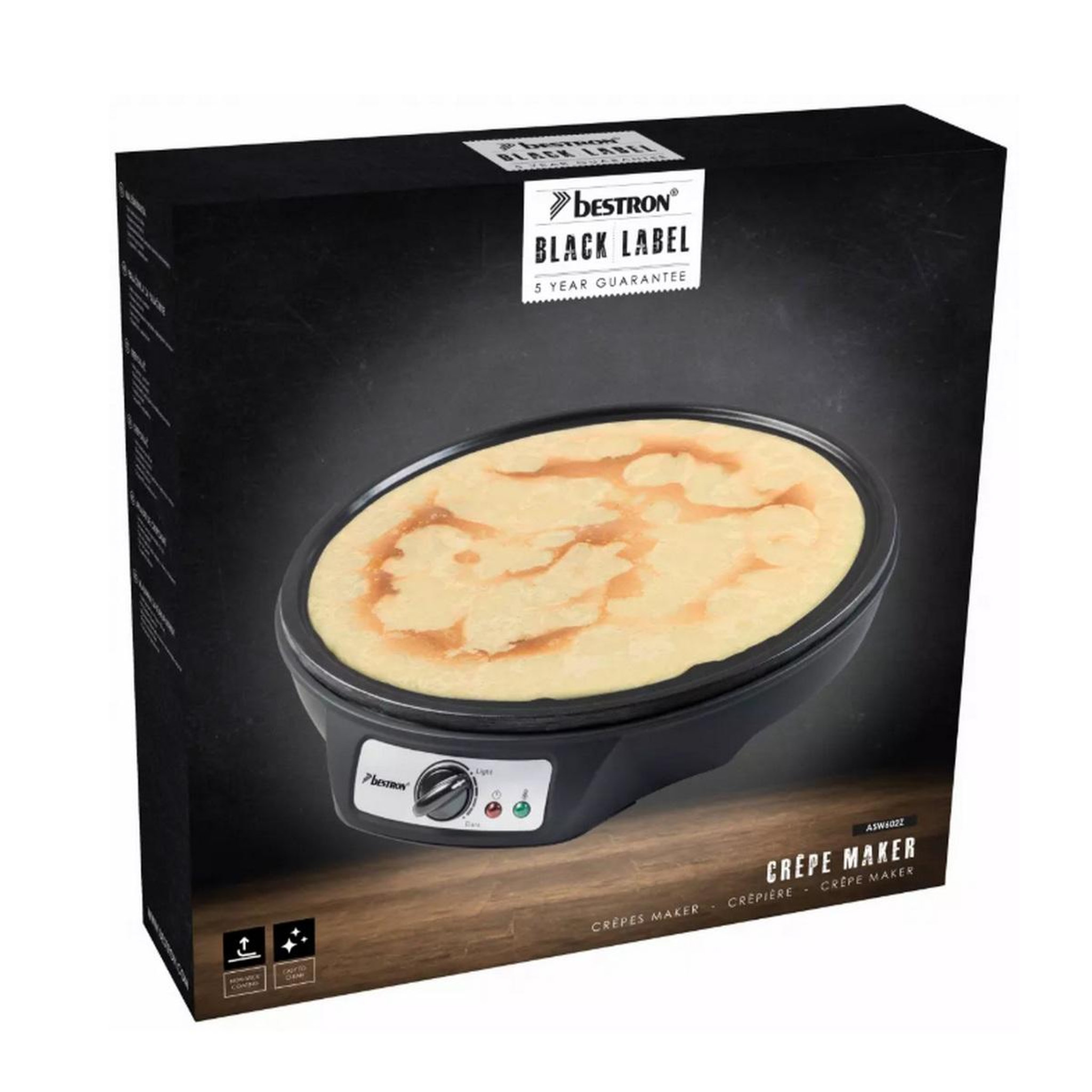 Voir la diapositive 5 : Bestron Crêpière 30cm 1000w noir - asw602z
