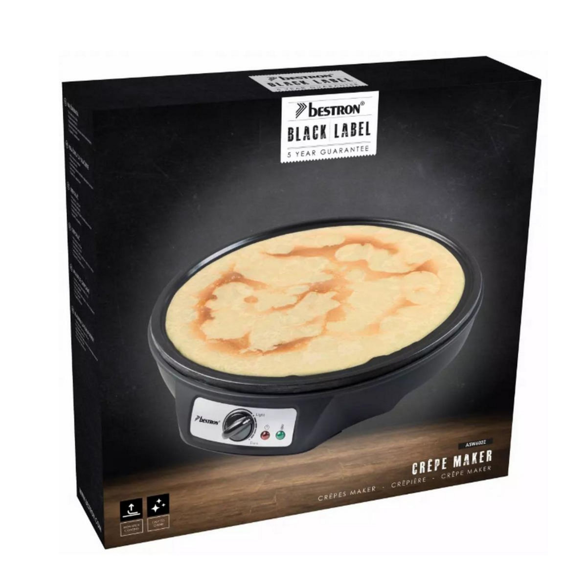 Bestron Crêpière 30cm 1000w noir - ASW602Z