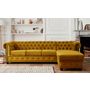 Voir la diapositive 2 : LISA DESIGN William - canapé chesterfield d'angle droit - 4 places - en velours