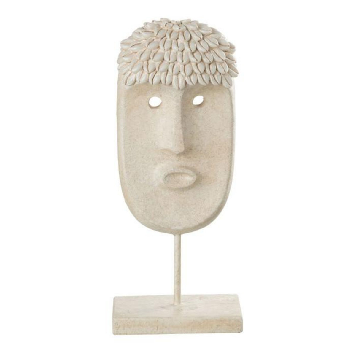 Paris Prix Statue Déco  Masque Ethnique  34cm Beige