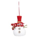 ATMOSPHERA Sujet de Noël  Bonhomme de Neige  11cm Blanc