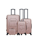 GENTLEMAN FARMER GENTLEMAN FARMER - Set de 4 Valises DAMON-C 75 cm 4 Roues. Coloris disponibles : Marron, Noir, Vert, Rose, Gris, Rouge, Beige