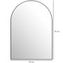 Voir la diapositive 3 : HOMCOM Miroir mural arqué 50 x 70 cm haute définition cadre alliage aluminium noir