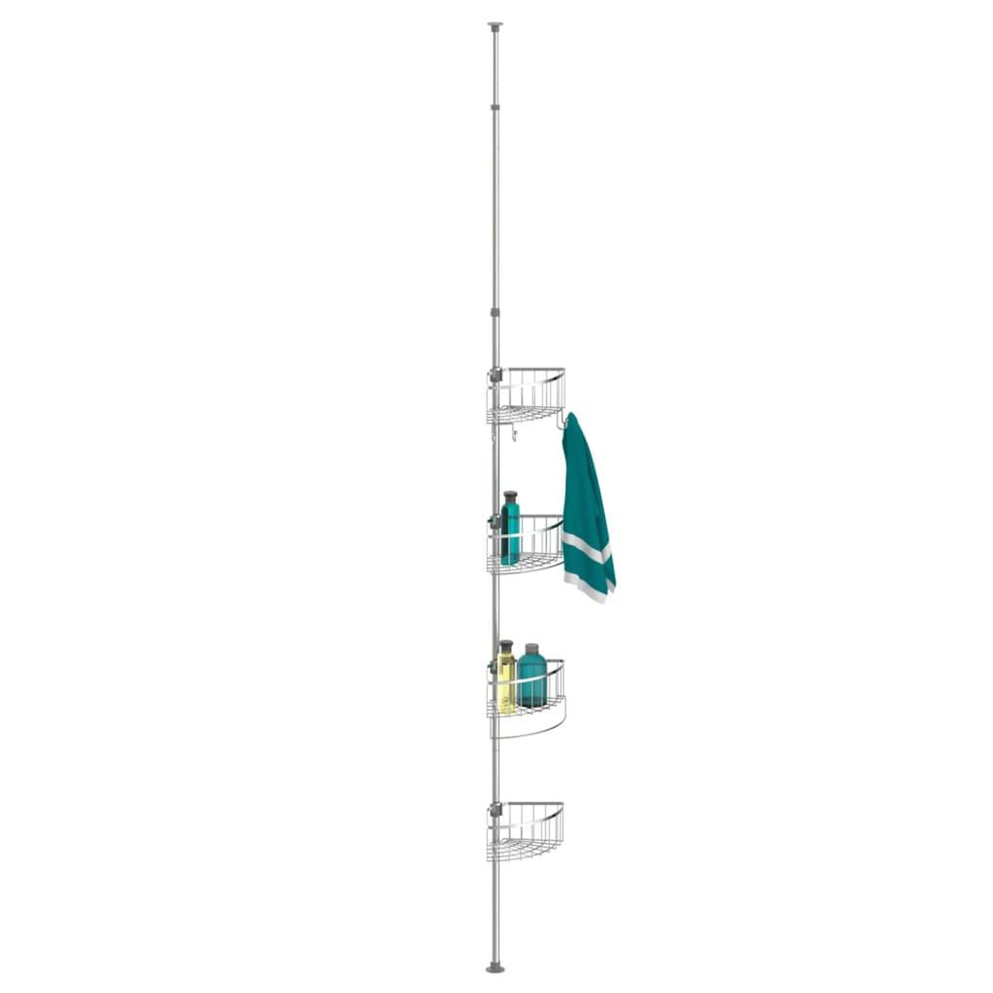 Voir la diapositive 4 : EISL EISL Etagere de douche d'angle telescopique chrome