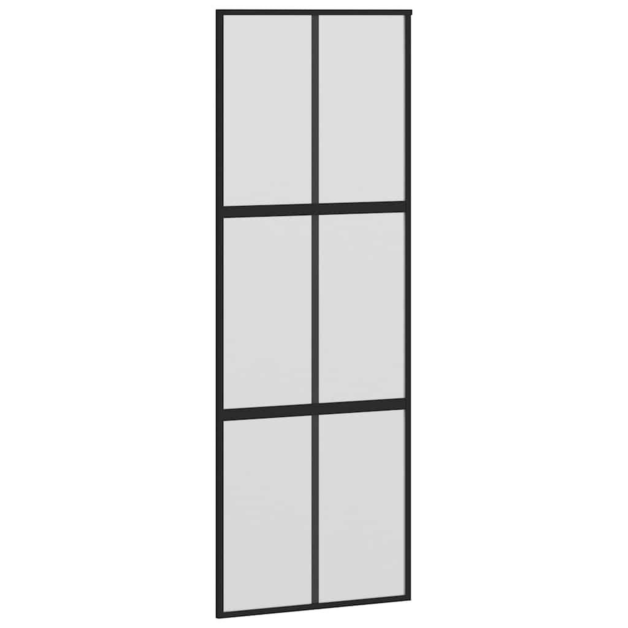 Voir la diapositive 5 : VIDAXL Porte coulissante kit quincaillerie noir 76x205 cm verre trempe