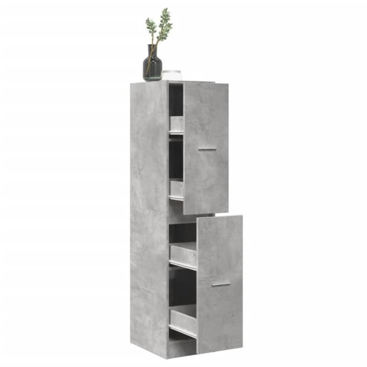 VIDAXL Armoire d apothicaire gris béton 30x41x144,5 cm bois ingénierie