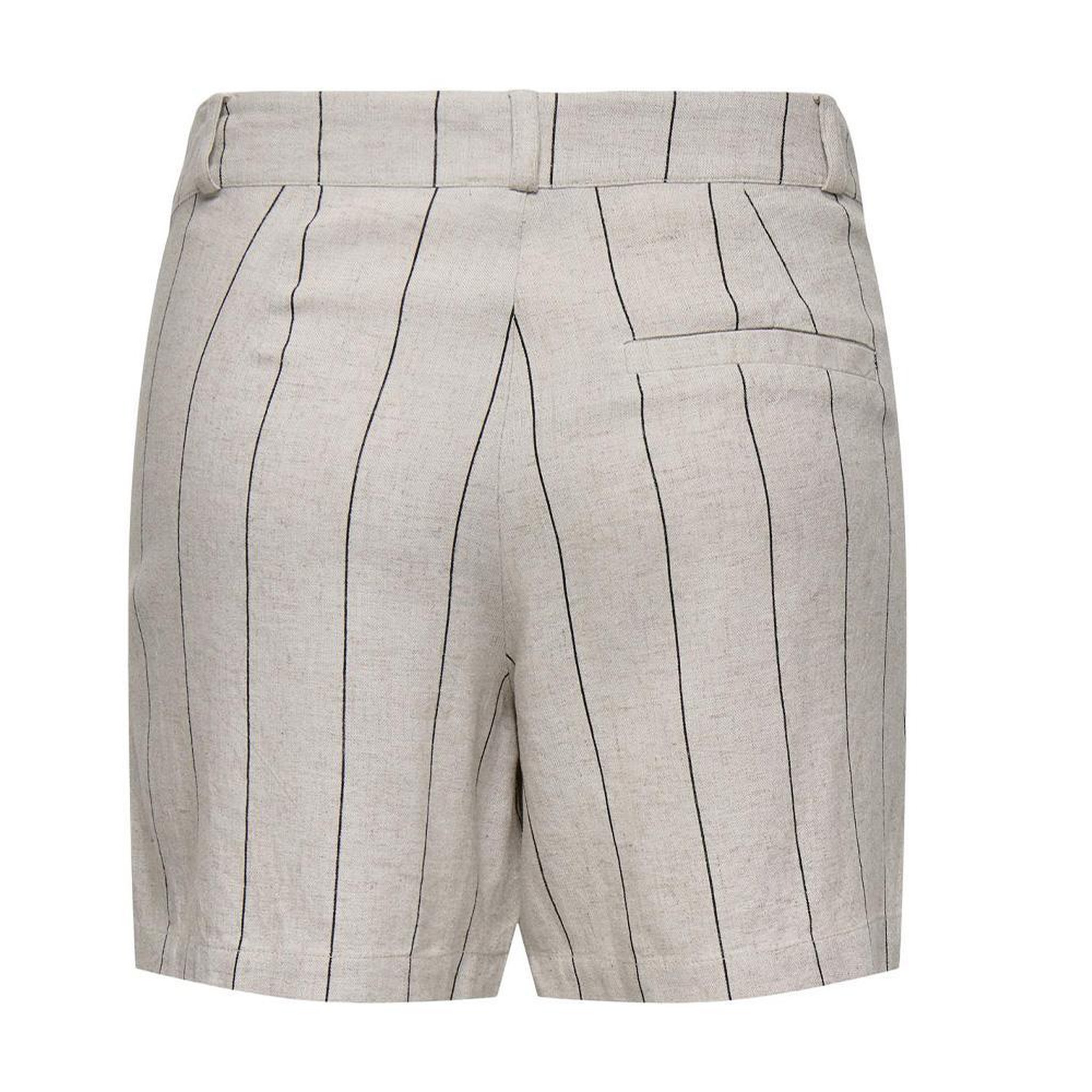 Voir la diapositive 3 : JACQUELINE DE YONG Short rayée beige/gris femme jdy milla