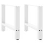 Voir la diapositive 2 : VIDAXL Pieds de table basse blanc 2 pcs 50x(42-43) cm acier
