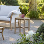 Voir la diapositive 2 : HESPERIDE Table de jardin d'appoint ronde en bois DEONA - Marron