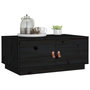 Voir la diapositive 4 : VIDAXL Table basse Noir 80x50x35 cm Bois massif de pin