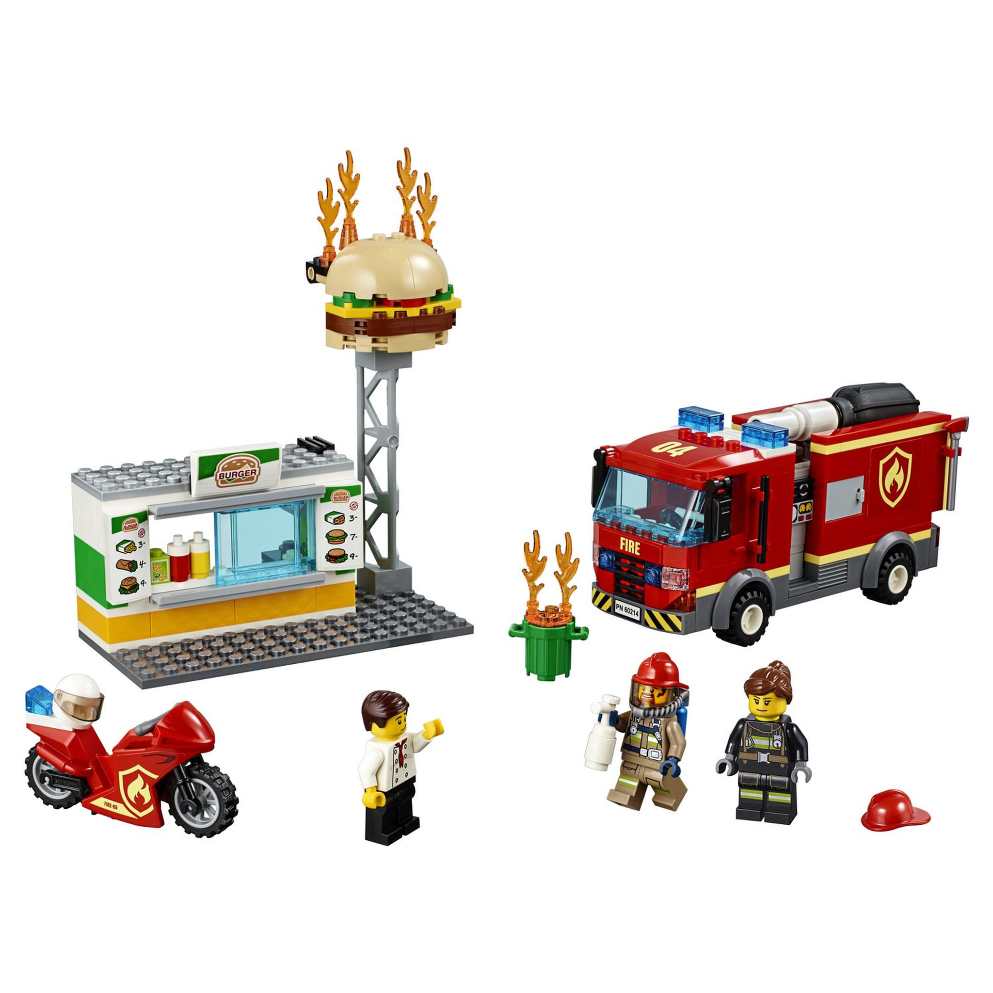 Voir la diapositive 4 : LEGO City 60214 - L'intervention des pompiers au restaurant de burgers