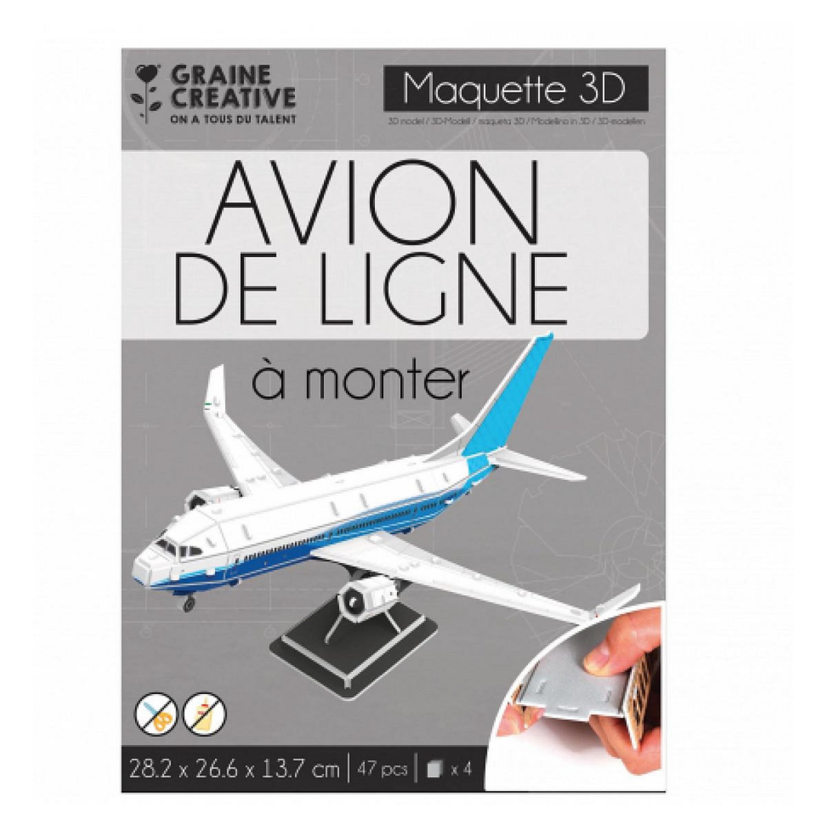 Graine créative Puzzle Maquette - Avion De Ligne