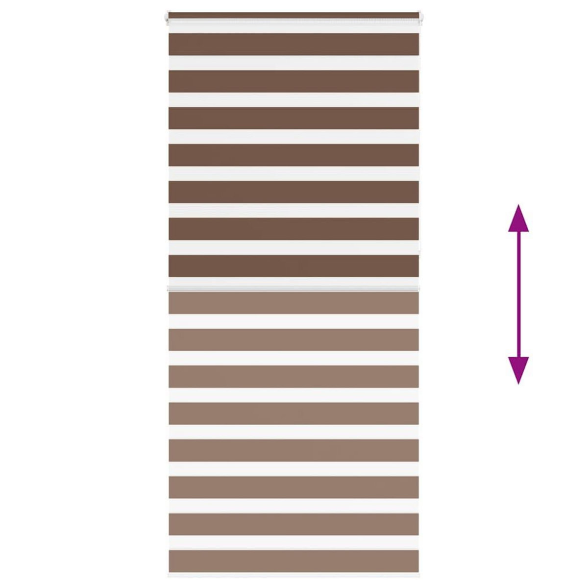 VIDAXL Store zebre marron 95x230 cm largeur du tissu 90,9 cm polyester