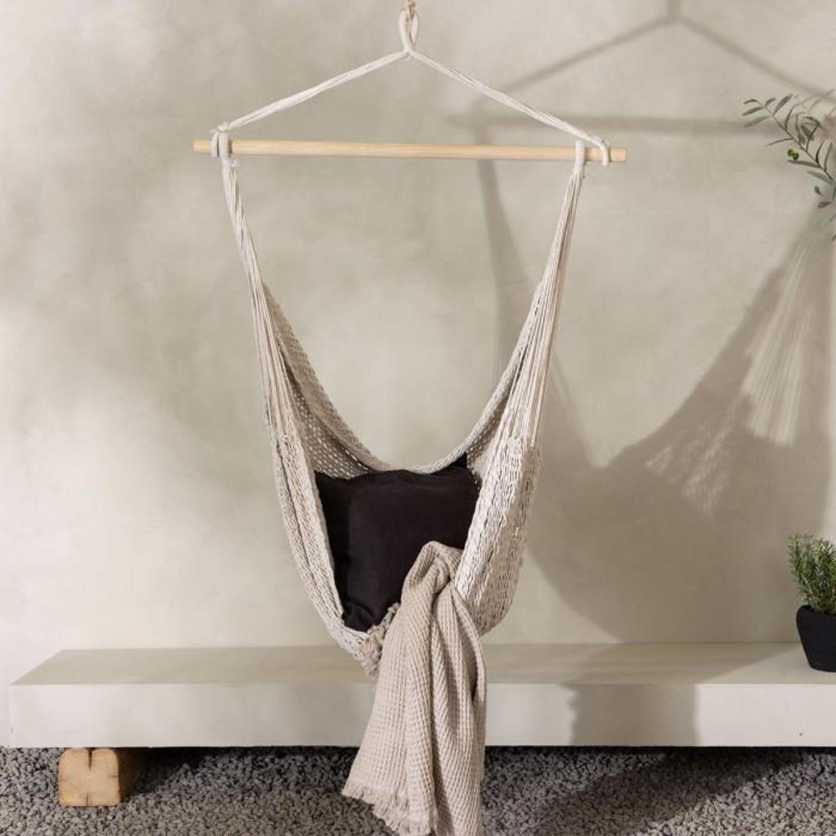 Paris Prix Fauteuil Suspendu en Tissu  Kalino  135cm Naturel