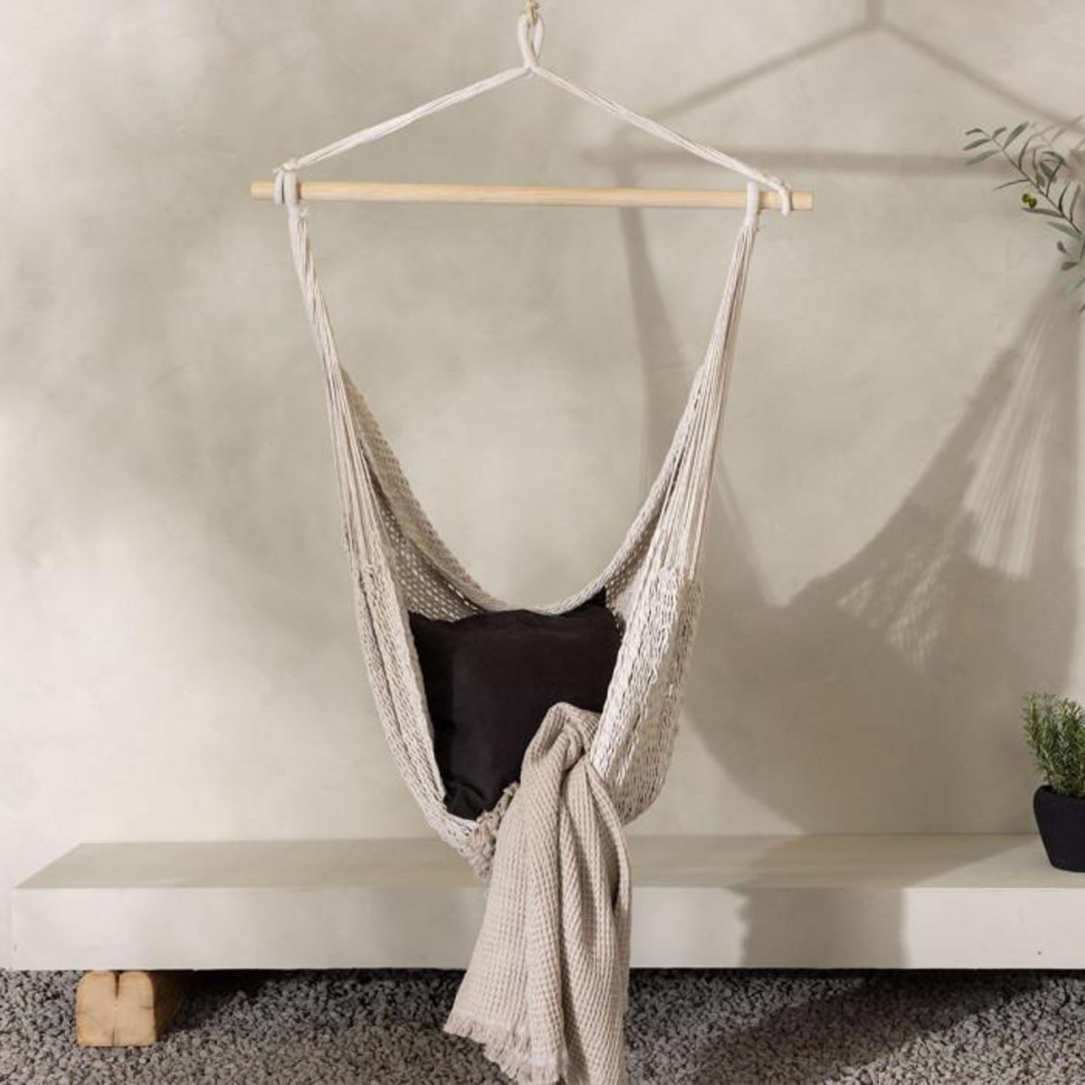 Paris Prix Fauteuil Suspendu en Tissu  Kalino  135cm Naturel