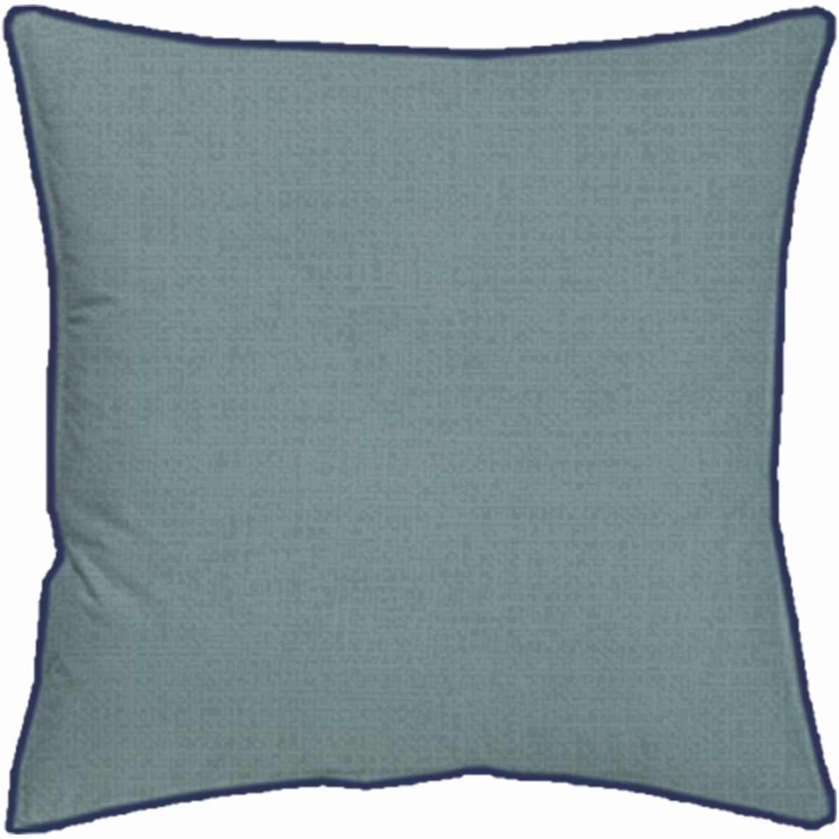 Coussin déhoussable avec ZIP uni en coton finition BOURDON