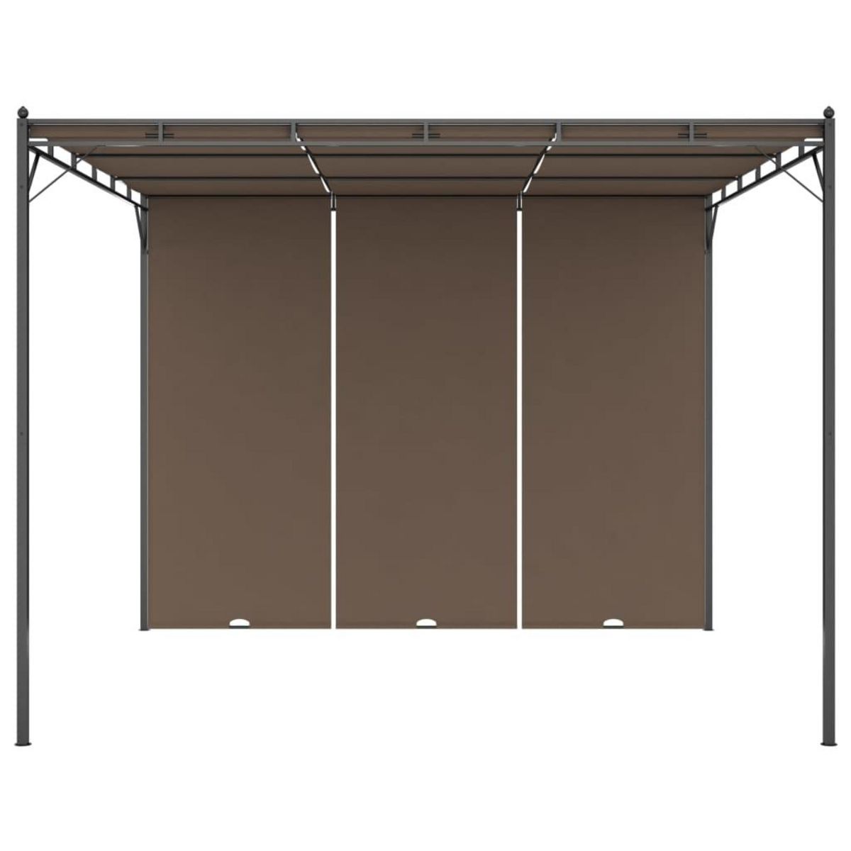 VIDAXL Belvedere de jardin avec rideau lateral 3x3x2,25 m Taupe