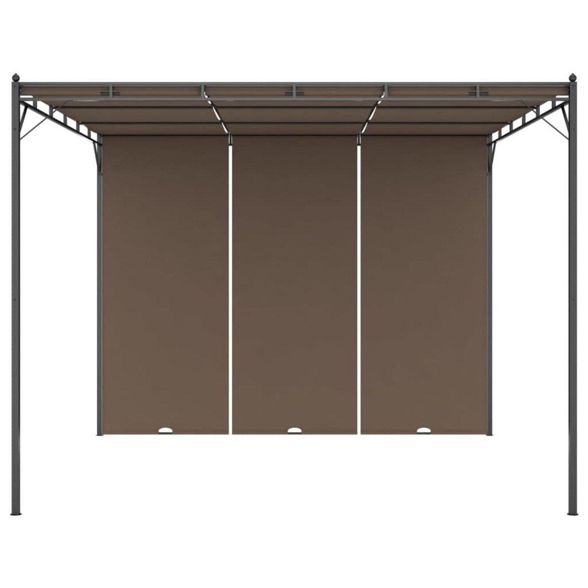 VIDAXL Belvedere de jardin avec rideau lateral 3x3x2,25 m Taupe