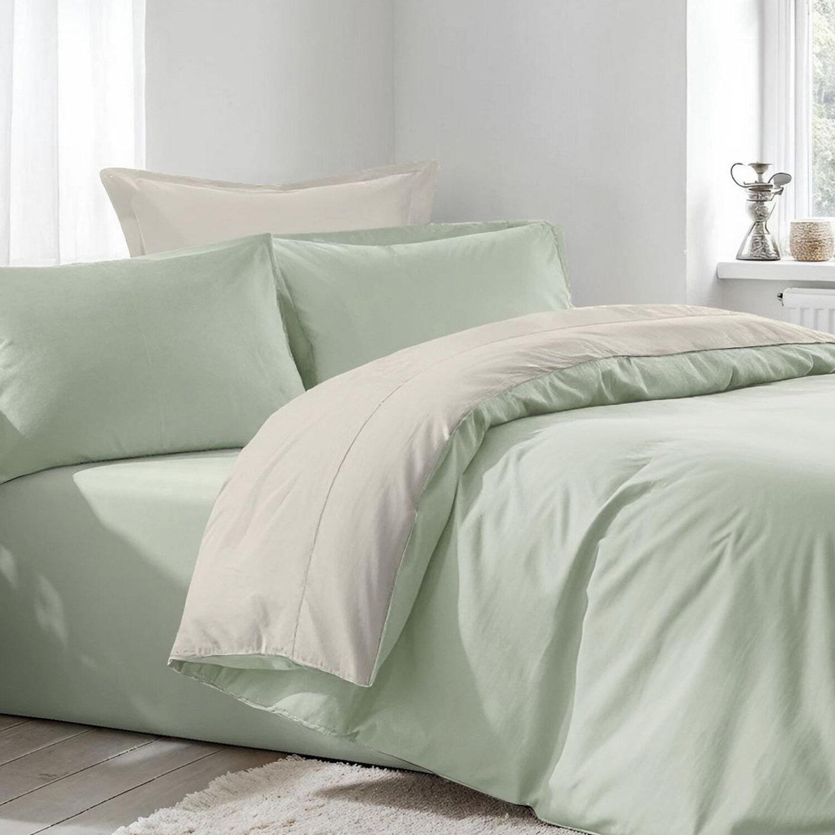 Home collection Parure housse de couette avec taie(s) 100 % coton Light