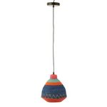 Paris Prix Lampe Suspension en Jonc  Zigzag Bas  27cm Multicolore