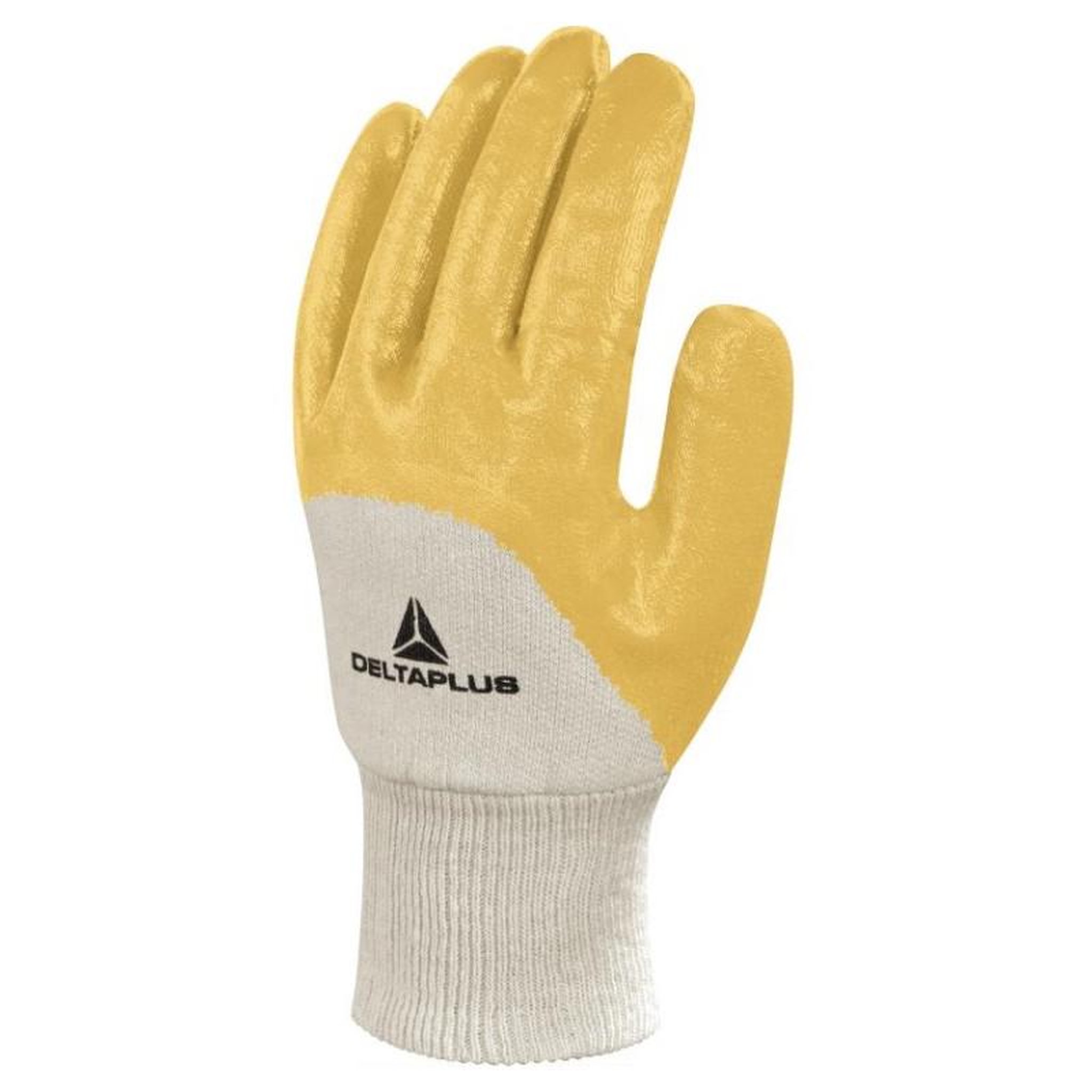 Delta Plus Gant de travail NI015 en coton enduit nitrile écru jaune T8 DELTA PLUS NI01508