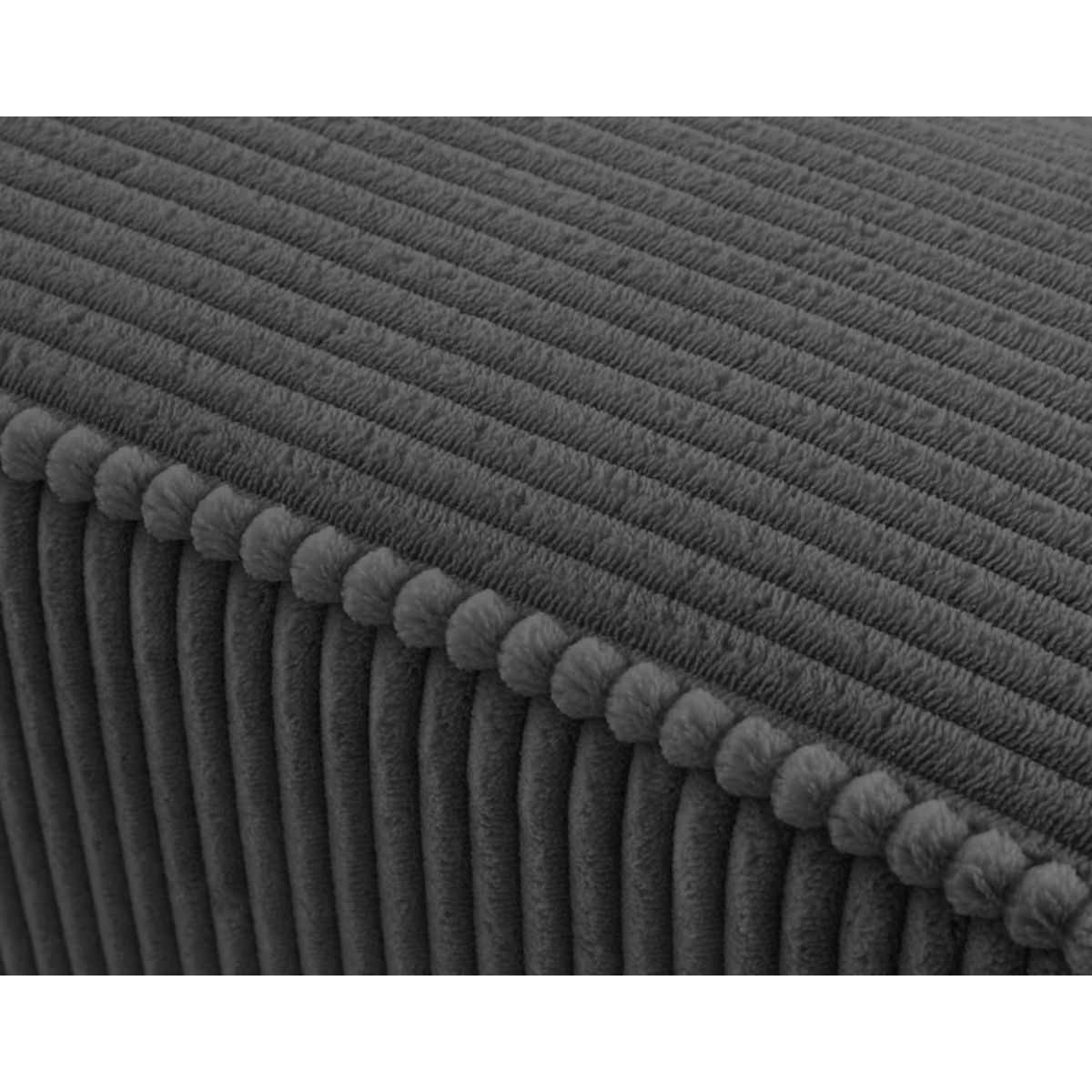 BEST MOBILIER Topaze - canapé droit 4 places avec double méridienne - assise profonde - en velours côtelé