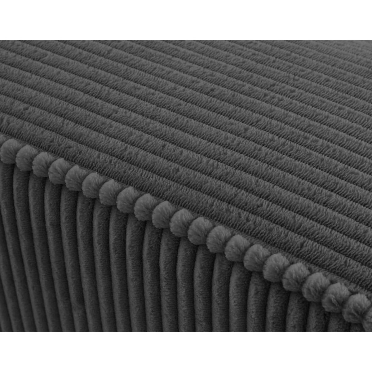 BEST MOBILIER Topaze - canapé droit 4 places avec double méridienne - assise profonde - en velours côtelé