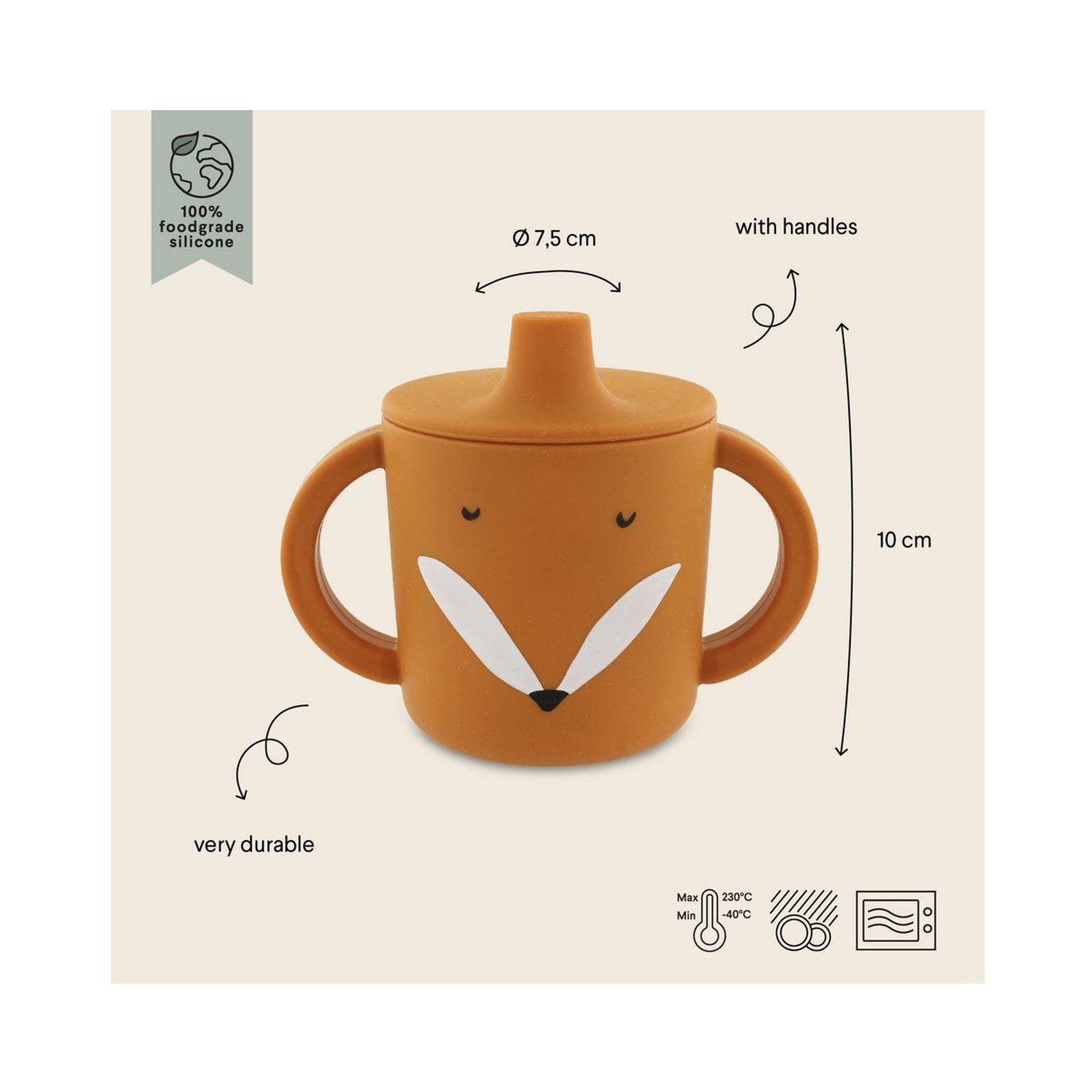 Voir la diapositive 2 : Trixie Tasse d apprentissage en silicone - mr fox - trixie