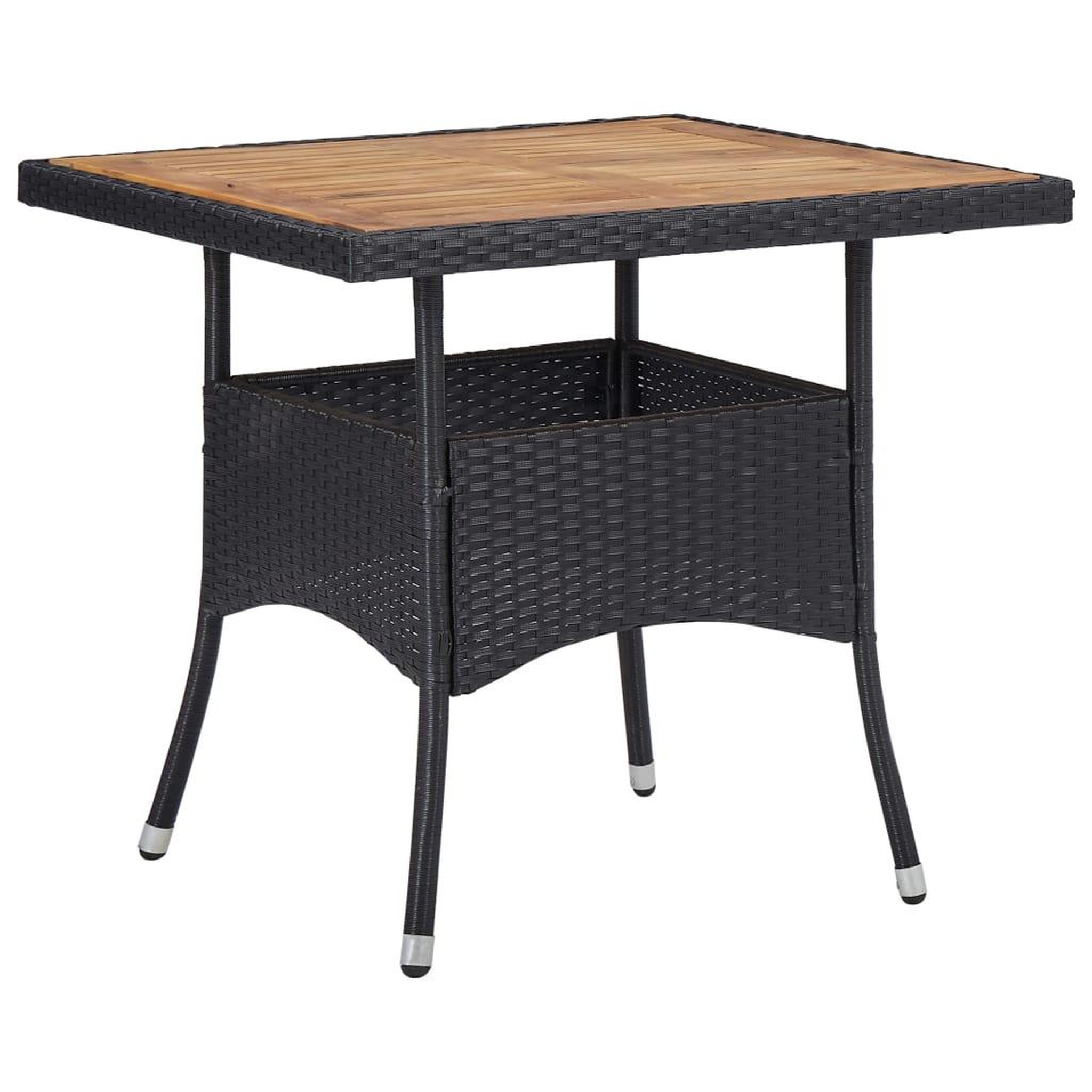 Voir la diapositive 3 : VIDAXL Ensemble a manger de jardin 5 pcs Resine tressee et acacia Noir