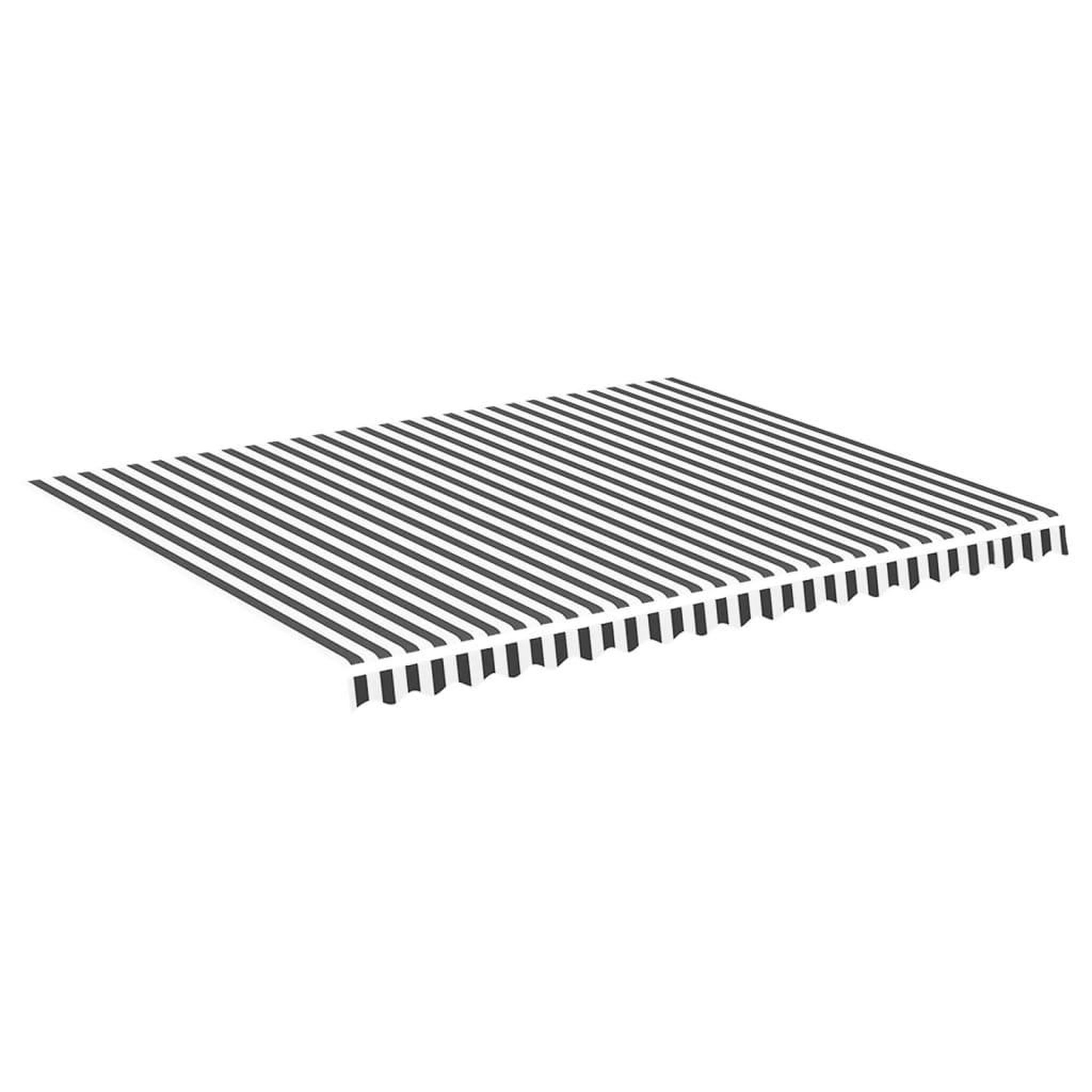 Voir la diapositive 2 : VIDAXL Tissu de remplacement pour auvent Anthracite et blanc 4,5x3,5 m