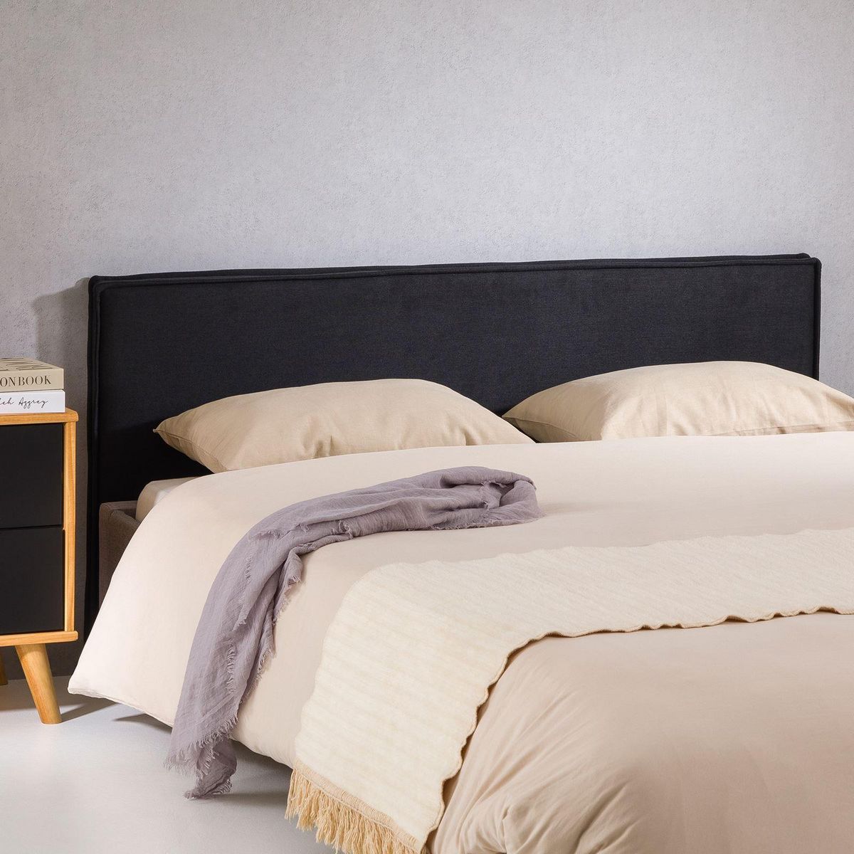 IDIMEX Tête de lit DACIO 120 sur pieds, en tissu