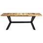Voir la diapositive 2 : VIDAXL Table de salle a manger 200x100x75 cm Bois de manguier solide
